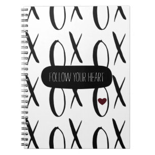 Black and White XOXO Notebook