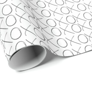 Black and White XOXO Wrapping Paper