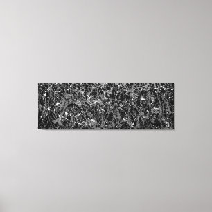 BLACK AND WHITE XVII - Action painting -Abstract- Canvas Print