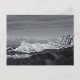 Black and White Zabriskie Point Death Valley Postcard