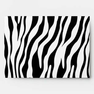 Black and White Zebra A7 Greeting Card Envelopes