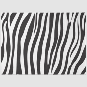 Black and White Zebra Animal Print Tissue Paper