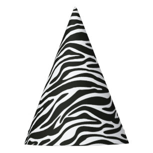 Black and White Zebra Party hat