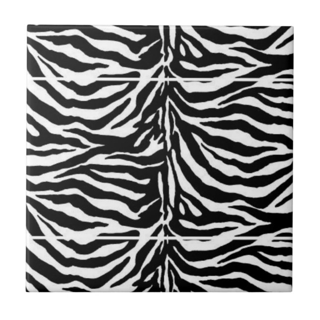 Black and white zebra patterned tile (Front)
