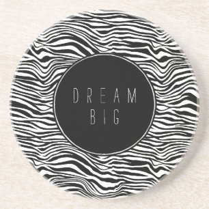 Black and White Zebra Print Coaster