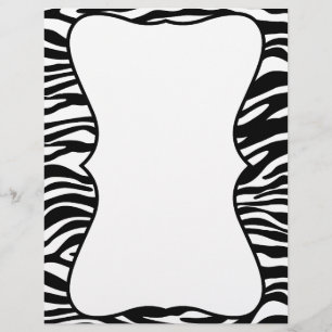 Black and White Zebra Print Customised Letterhead