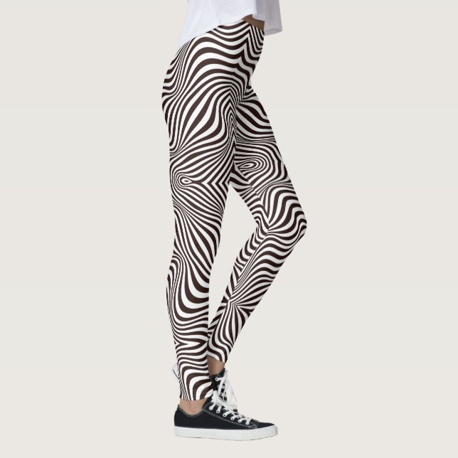 black and white zebra print  leggings (Right)