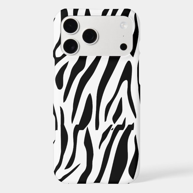 Black and White Zebra Print Phone Case | Minimalis (Back)