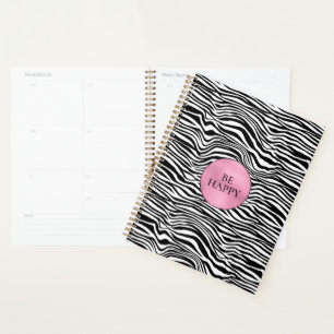 Black and White Zebra Print Planner