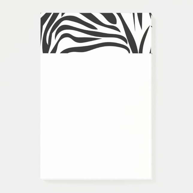 Black and White Zebra Print Post-it Notes (Front)