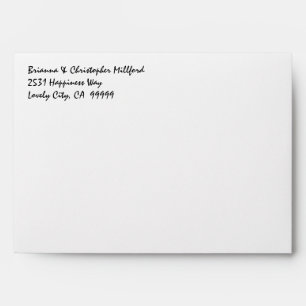 Black and White Zebra Stripes A7 Invitation Envelope