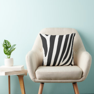 Black and White Zebra Stripes Cushion