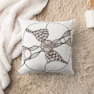 Black and white Zen design Cushion