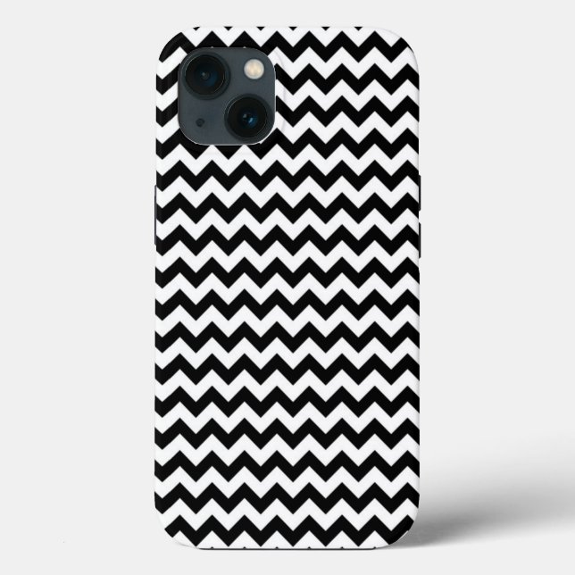 Black and White Zig Zag Chevron Case-Mate iPhone Case (Back)