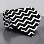 Black and White Zig Zag Custom Necktie<br><div class="desc">A timeless and versatile accessory, this custom necktie features a classic black and white pattern. Perfect for adding a touch of sophistication to any outfit, whether it's for a formal event, a business meeting, or simply to elevate your everyday look. The crisp stripes create a stylish and refined appearance, making...</div>