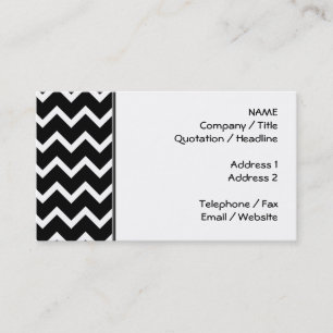 Black and White Zig Zag Pattern. Business Card