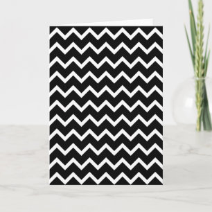 Black and White Zig Zag Pattern. Card