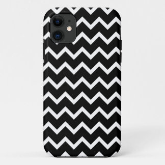 Black and White Zig Zag Pattern. iPhone 11 Case