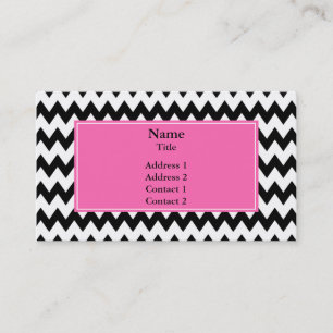 Black and White Zigzag Business Card