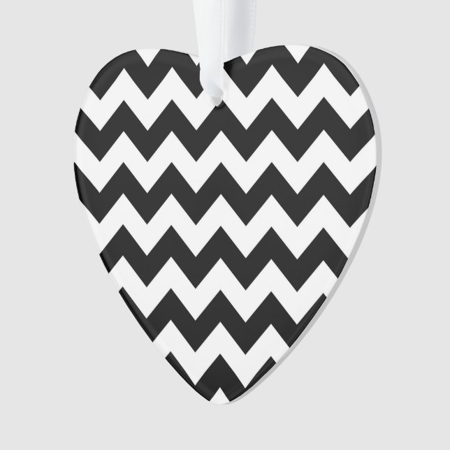 Black and White Zigzag Ornament (Front)