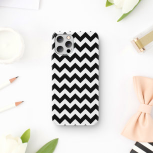Black and White Zigzag Pattern, Chevron Pattern Case-Mate iPhone Case