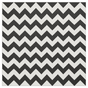 Black and White Zigzag Pattern, Chevron Pattern Fabric
