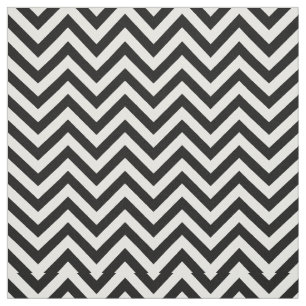 Black and White Zigzag Stripes Chevron Pattern Fabric