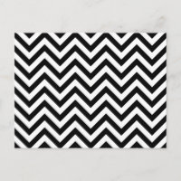 Black and White Zigzag Stripes Chevron Pattern