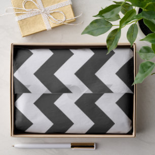 Black and White Zigzag Tissue Paper