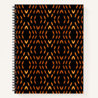 Black and yellow Abstract Dot Pattern Notebook
