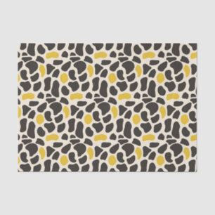 Black and Yellow Animal Dots Print Tissue Paper