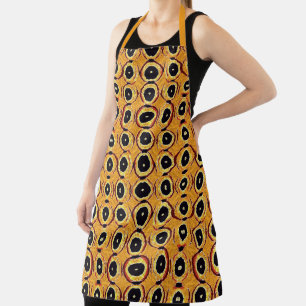 BLACK AND YELLOW APRON