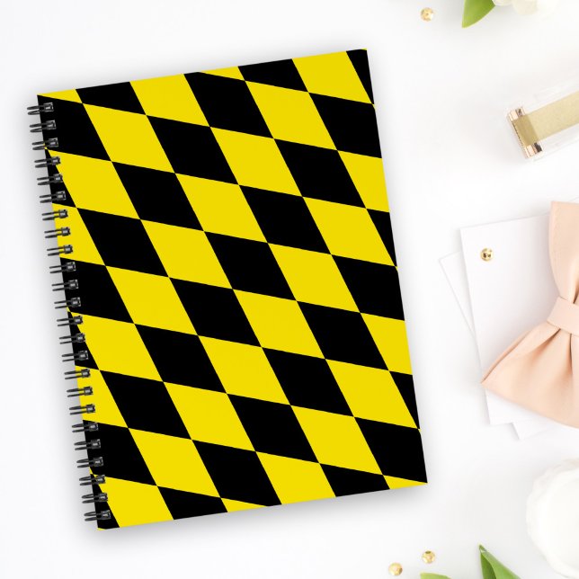 Black and Yellow Bavaria Diamond Flag Pattern Planner (Creator Uploaded)