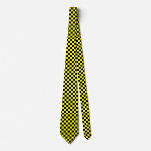 Black and Yellow Checked Tie