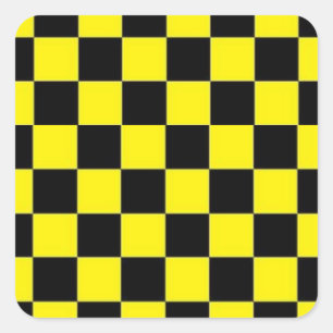 Black and Yellow Checkered STICKERS