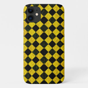 Black and yellow chequered pattern Case-Mate iPhone case