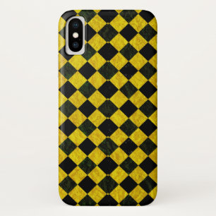 Black and yellow chequered pattern Case-Mate iPhone case