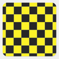 Black and Yellow Chequered STICKERS