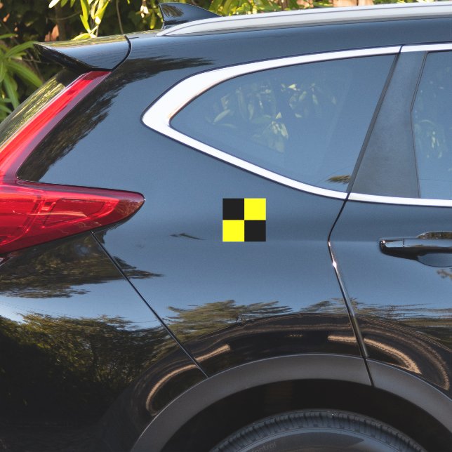 Black and yellow crash test dummy vinyl stickers (Car Back)