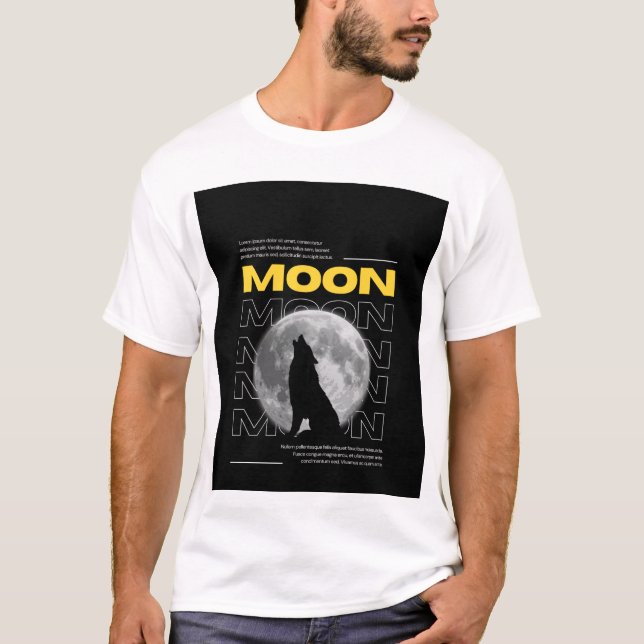 Black and Yellow dark moon t-shirt (Front)