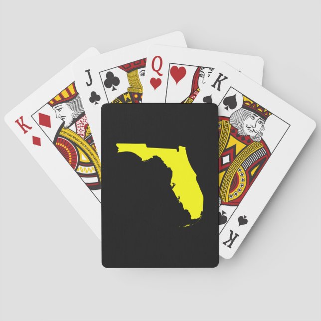 Black and Yellow Florida Playing Cards (Back)