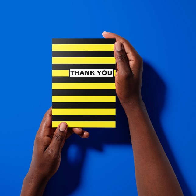 Black and Yellow Horizontal Stripes Card (Creator Uploaded)