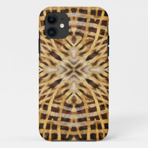 Black and yellow kaleidoscope fur pattern Case-Mate iPhone case
