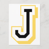 Black and Yellow Letter J