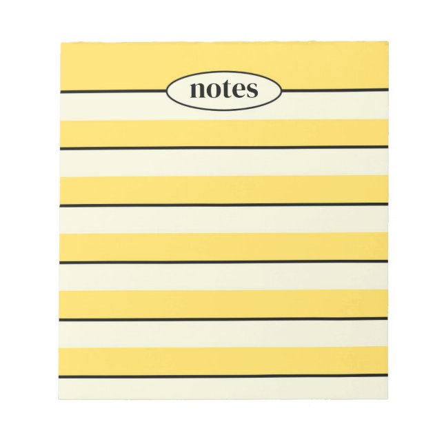 Black and Yellow Notes Bold & Stylish Stationery (Front)