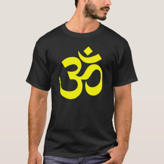Black and Yellow Om Symbol T-Shirt