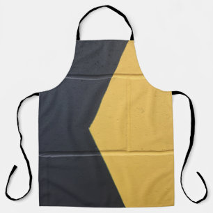 Black and yellow paint wall apron
