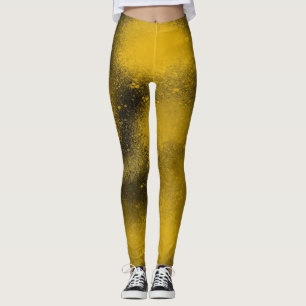 Black and Yellow Paintballs Leggings