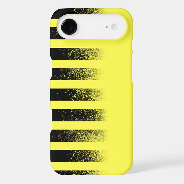 Black and Yellow Striped Iphone 6 Case (Back)