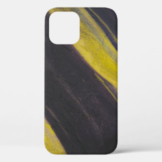 Black and yellow surface iPhone 12 case